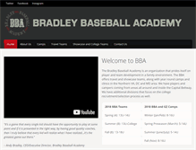 Tablet Screenshot of bradleybaseballacademy.com